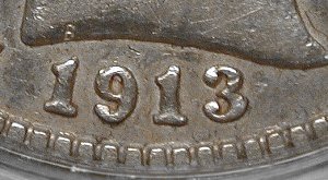 Genuine 1913-S date